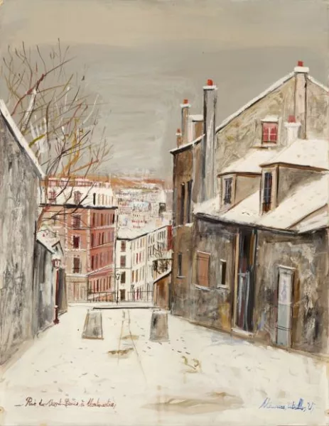 Maurice Utrillo — Rue de Mont-Cenis à Montmartre