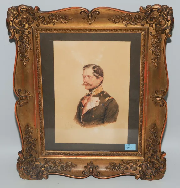 Josef Kriehuber — Portrait d’un officier autrichien en uniforme