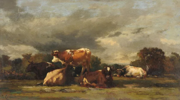 Louis Coignard — Rastende Kühe