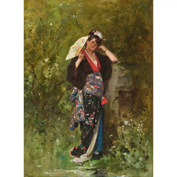 Philippe Jacques Linder — Dame in japanischem Kostüm.
