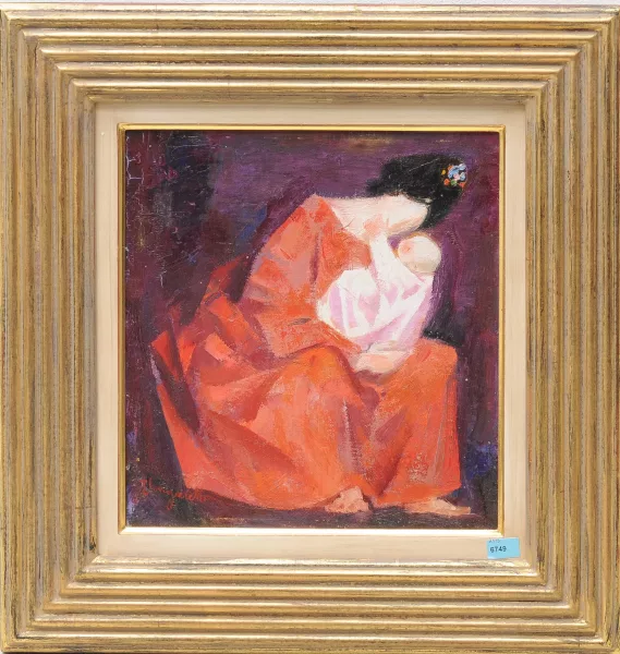 Trento Longaretti — Madre in rosso