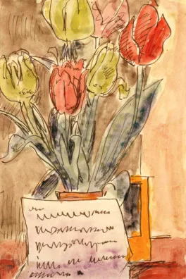 Erich Heckel — Tulipes dans un vase