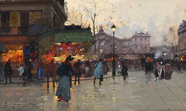 Eugène Galien — "Animation près de la gare de l'Est"