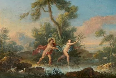 Joseph-Marie Vien — Syrinx und Pan Apollo und Daphne