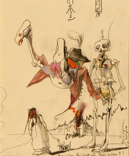 Horst Janssen — Caprice hieromortanus, 27.3.1981