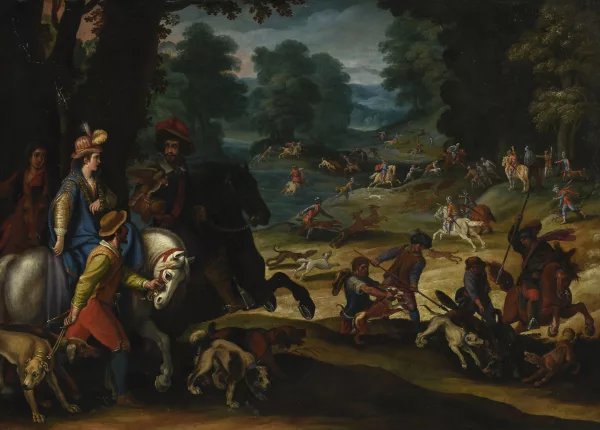 Stradanus — École de Jan Van der Straet — Scène de chasse
