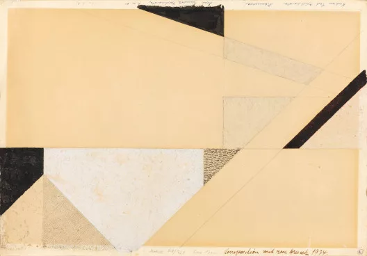 Carl Buchheister — Komposition mit rosa Dreieck, 1934