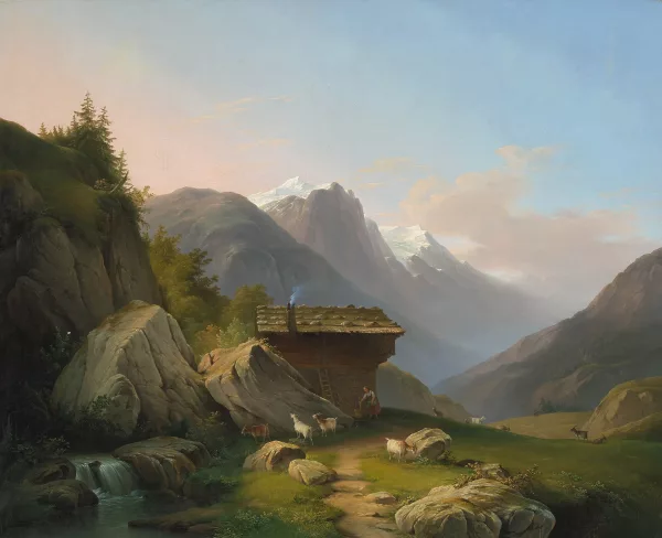 Martin Pouwelsen — Berglandschaft mit Alphütte