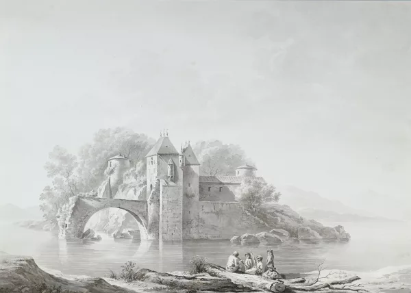 Jean-Jacques de Boissieu — "La porte de Vaise sur l'île Barbe près de Lyon",