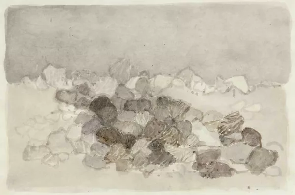 Zoran Mušič — Paysage rocheux, 1979