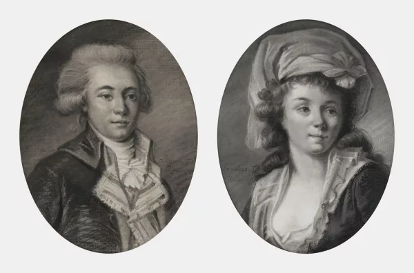 Jacques-Antoine-Marie Lemoine — Portrait d'homme et portrait de femme