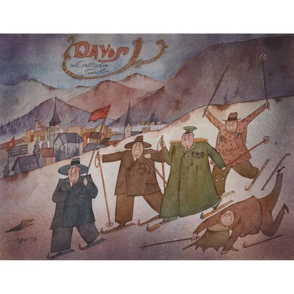 Adolf Born — "Davos mit russischen Touristen".