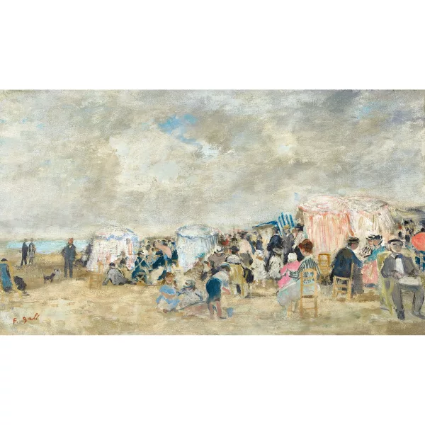François Gall — "L'après-midi des familles, nurses et enfants - Plage de Trouville".
