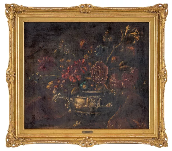 Giuseppe Recco — Suiveur de Giuseppe Recco — Nature morte aux fleurs,