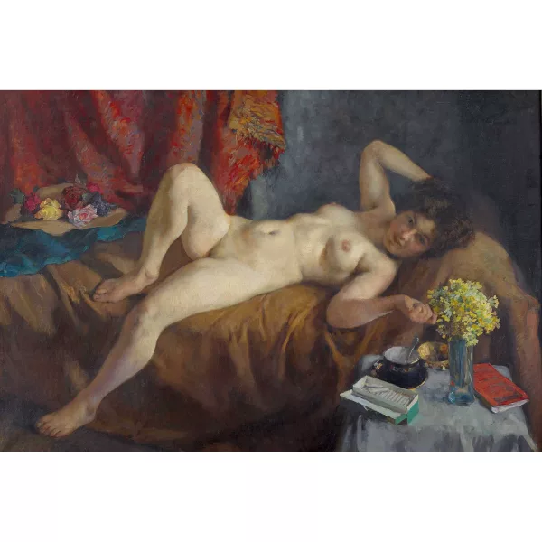 Paul Paede — Nu féminin allongé.