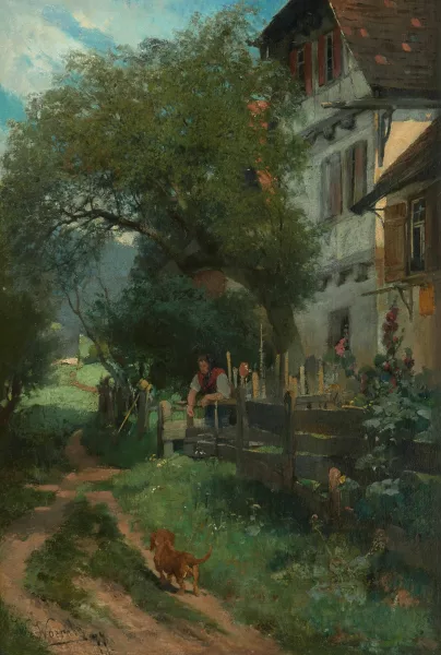 Wilhelm Woernle — Vor dem Bauernhaus