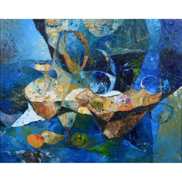 Ryszard Zajac — "Martwa natura niebieska" (Stillleben in Blau).