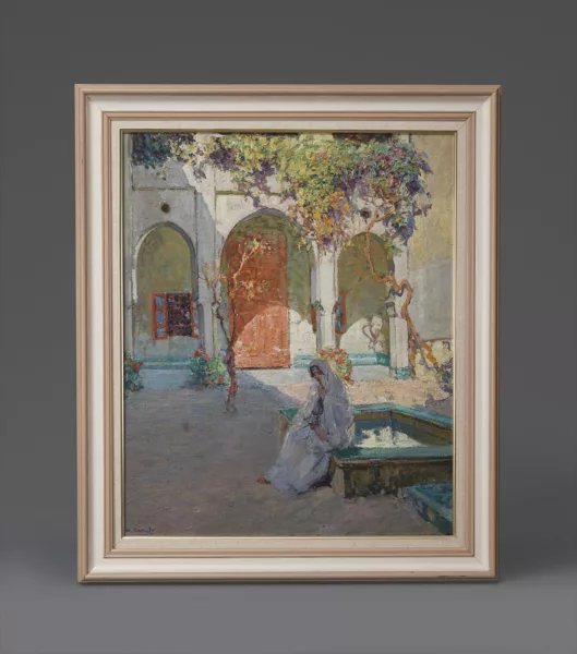 Ulisse Caputo — Femme marocaine au bord de la fontaine
