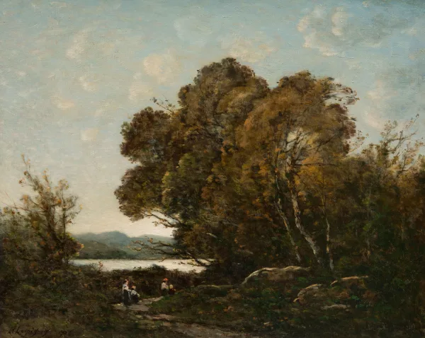 Henri Harpignies — River Landscape