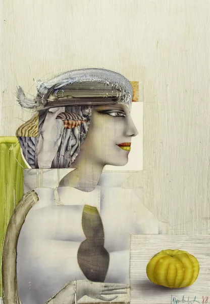 Paul Wunderlich — Portrait de femme, 1988
