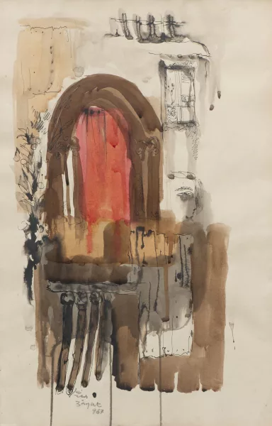 Elias Al-Zayat — Partie de façade - Rêverie au balcon