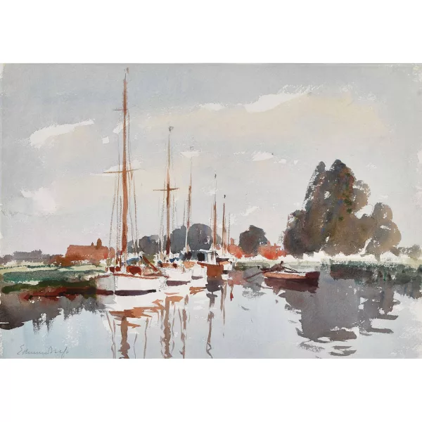 Edward Seago — "September Evening, Thurne".