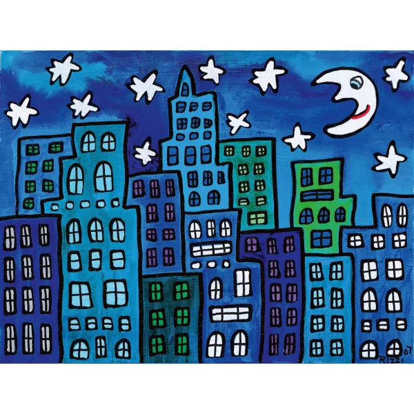 James Rizzi — "Brooklyn Blue".