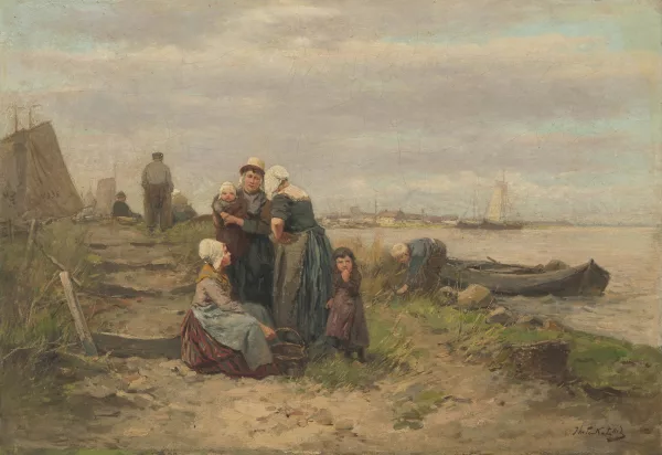 Johannes Marius Ten Kate — Frauen und Kinder warten auf die Rückkehr der Fischerboote