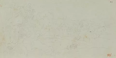 Karl Friedrich Schinkel — Blick auf Syrakus mit dem Landhaus des englischen Konsuls G. F. Leckie in Tremiglia