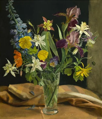 Hans Frank — Blumenstrauss in einer Glasvase, 1942
