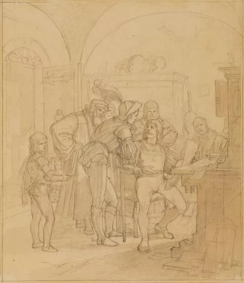Julius Hamel — Franz von Sickingen und Ulrich Hutten im Gespräch