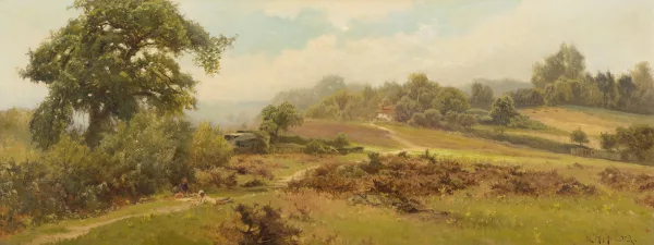 Edward Henry Holder — Rastende in einer Landschaft