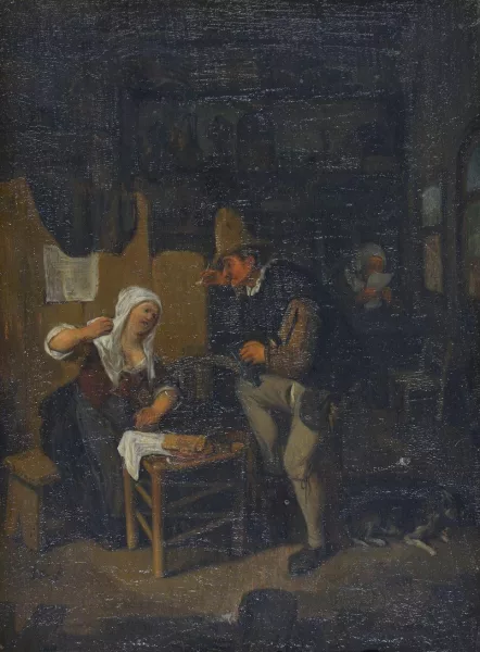 Cornelis Dusart — Interieurszene