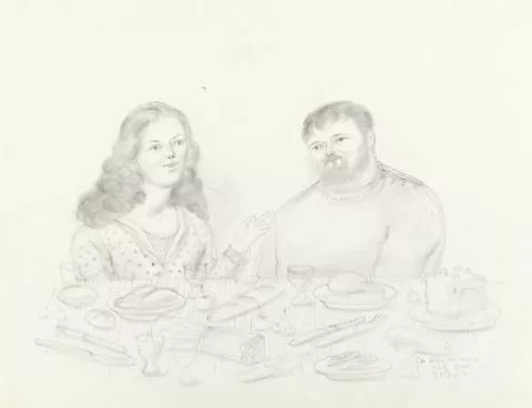 Fernando Botero — Dr. Wibke von Bonin and guest (Harald Szeemann)