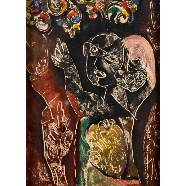 Béla Kádár — Frau mit erhobenen Armen.