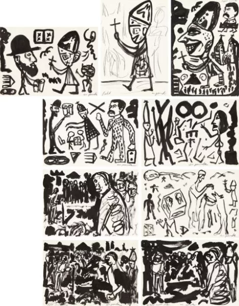 A. R. Penck — Le pape en Pologne