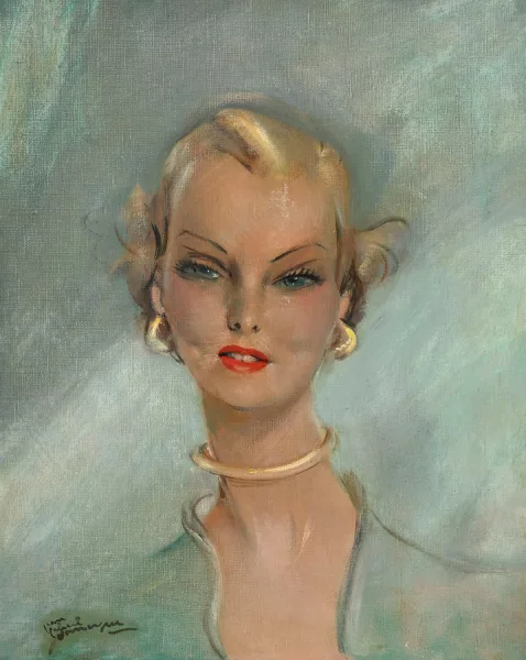 Jean-Gabriel Domergue — Portrait de Lisa, Madame Paul Cartier