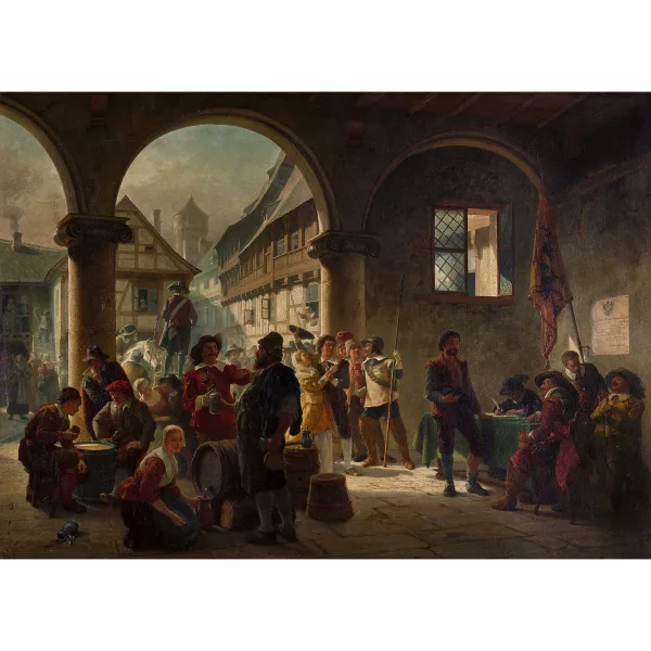 Leopold Güterbock — Belebte Stadtszene.