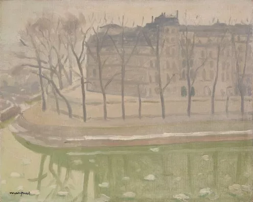 Albert Marquet — Pointe de l'île Saint-Louis, neige