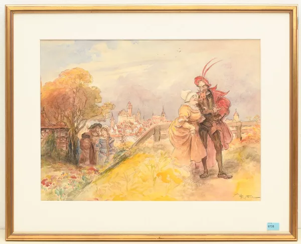 Albert Robida — Szene mit Bauern