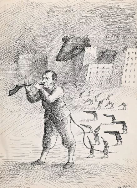 Roland Topor — Sans titre, 1973