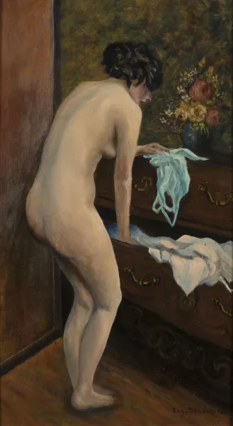 Eugène Delecluse — Femme à sa toilette,