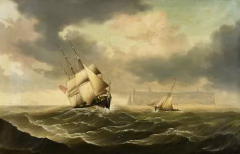 Karl Justus Harmen Fedeler — Segelschiff "Olbers" vor Helgoland