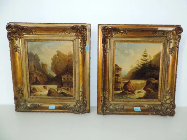 Carl Ludwig Frommel — Gegenstücke: Berglandschaft mit Bach