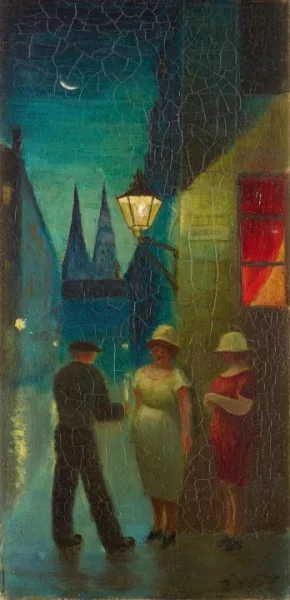 Werner Heldt — Nächtliche Straßenecke in Berlin