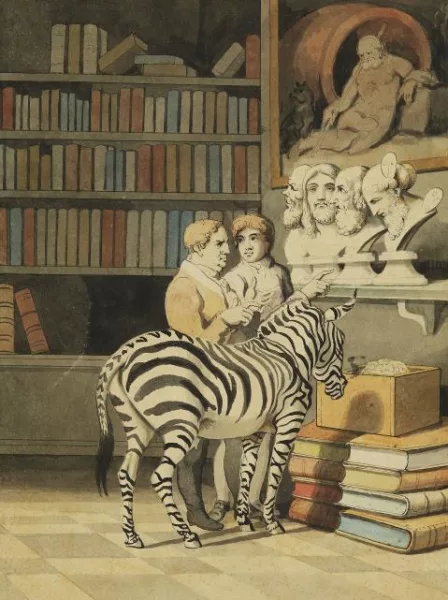 Johann Heinrich Wilhelm Tischbein — Der Esel in der Bibliothek