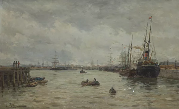 Edmond Marie Petitjean — Vue du Port de Honfleur