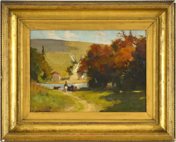 Frank Dean — Paysage automnal au moulin
