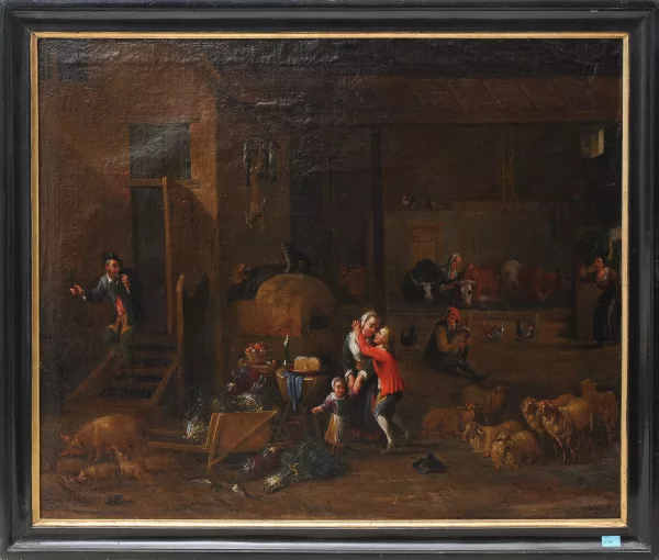 Alexander van Bredael — in der Art Interieur einer Scheune