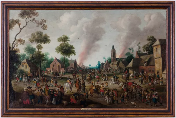 Joost Cornelisz. Droochsloot — , Scène de village